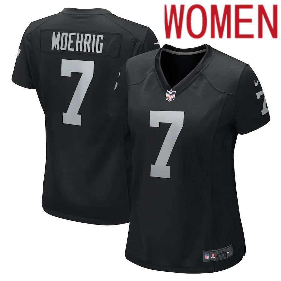 Women Las Vegas Raiders #7 Trevon Moehrig Nike Black Game NFL Jersey->oakland raiders->NFL Jersey